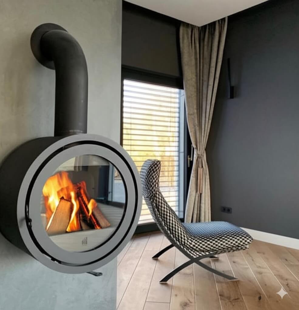 Kominek tradycyjny opalany drewnem – montaż Precom Toruń